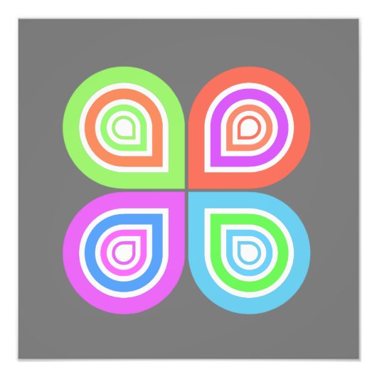 Abstracte logo foto afdruk (Voorkant)