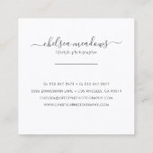 Abstracte Logo | Handtekening Wreath Vierkante Visitekaartje (Achterkant)