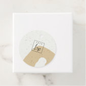 Abstracte Logo voor Gele Gele Geconcepteerde vorm  Bedankjes Labels (In situ)