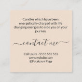 Abstracte Logo zeep en kaars Visitekaartje (Achterkant)