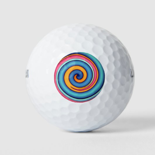 Abstracte Lollipop Golfballen (Voorkant)