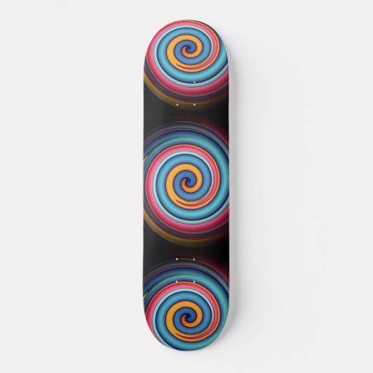 Abstracte Lollipop Persoonlijk Skateboard (Voorkant)