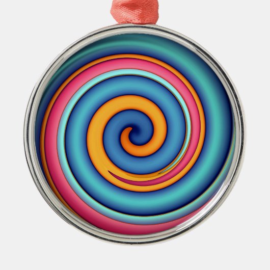 Abstracte Lollypop Metalen Ornament (Voorkant)
