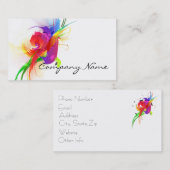 Abstracte Loriket Paint Spletters Visitekaartje (Voorkant / Achterkant)