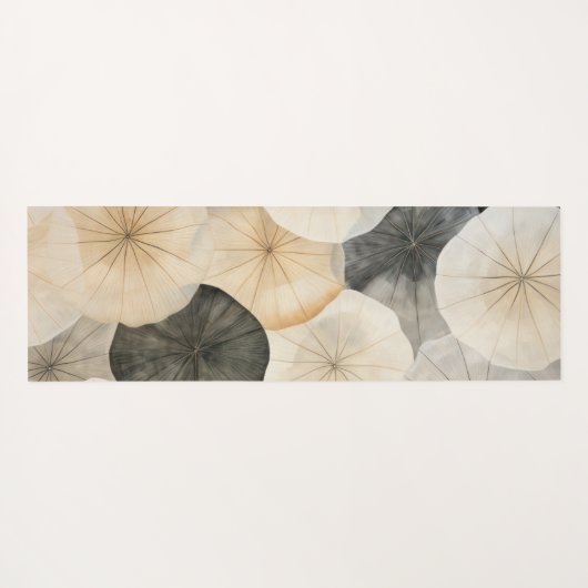 Abstracte lotus bladeren yogamat (Achterkant (horizontaal))