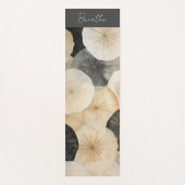 Abstracte lotus bladeren yogamat (Voorkant)