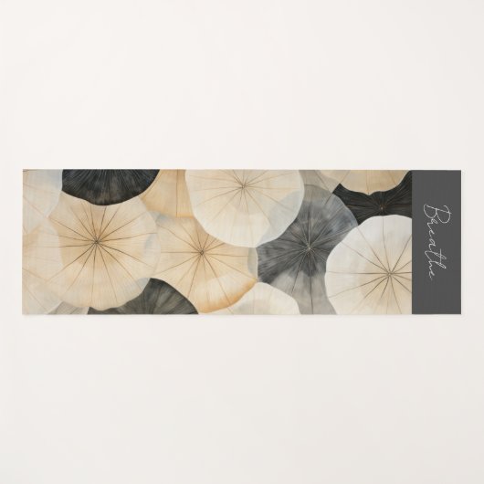 Abstracte lotus bladeren yogamat (Voorkant (horizontaal))