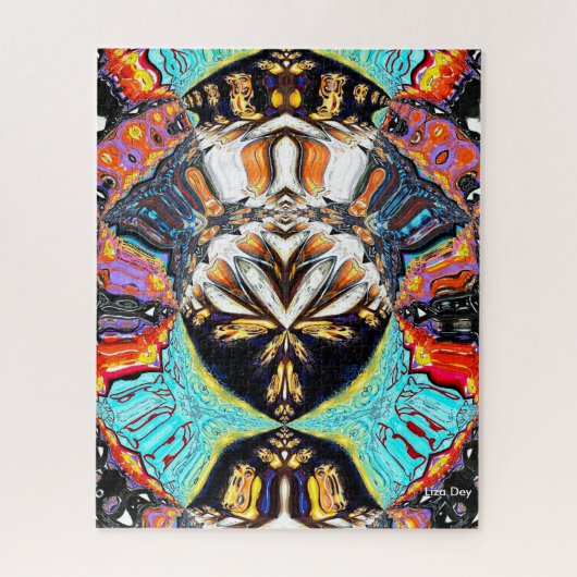 Abstracte Lotus Jigsaw puzzel (Verticaal)