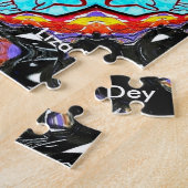 Abstracte Lotus Jigsaw puzzel (Zijkant)