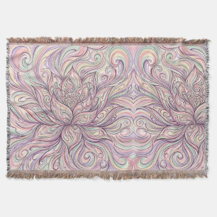 Abstracte Lotus Pastel Inkt Moderne Dekens Deken