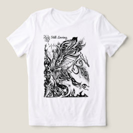 Abstracte Lotus, Pauw & Muziekgrafiek Tri-Blend Shirt
