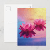 Abstracte lotusbloemen briefkaart (Voorkant / Achterkant)
