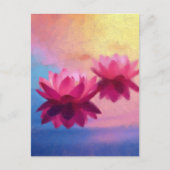 Abstracte lotusbloemen briefkaart (Voorkant)