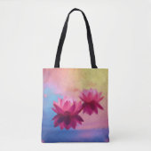Abstracte lotusbloemen tote bag (Voorkant)