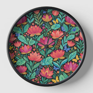 Abstracte Lotusbloemen Vlinders Kunst Klokken