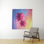 Abstracte lotusbloemen wandkleed (In Situ (horizontaal))