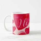 Abstracte Love Mug - Handgeschreven I Love You  Koffiemok (Links)