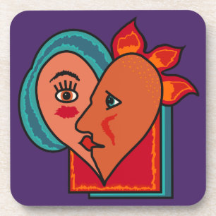 Abstracte Lovers aangepaste onderzetters