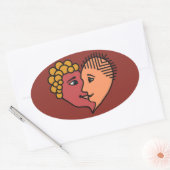 Abstracte Lovers aangepaste stickers (Envelop)