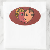 Abstracte Lovers aangepaste stickers (Tas)