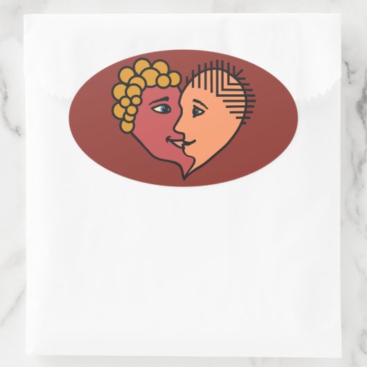 Abstracte Lovers aangepaste stickers (Tas)