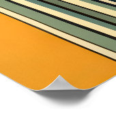 Abstracte Lucifers Poster, Mosterdgeel Retro Poster (Hoek)