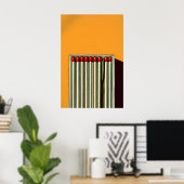 Abstracte Lucifers Poster, Mosterdgeel Retro Poster (Thuiskantoor)