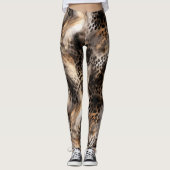 Abstracte luipaarddierenprint leggings (Voorkant)
