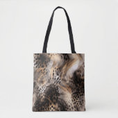 Abstracte luipaarddierenprint tote bag (Voorkant)