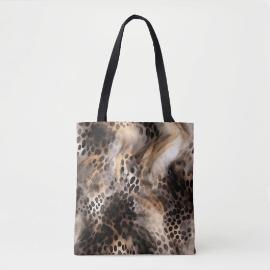 Abstracte luipaarddierenprint tote bag (Voorkant)