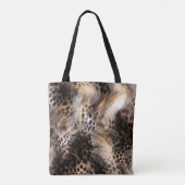 Abstracte luipaarddierenprint tote bag (Achterkant)