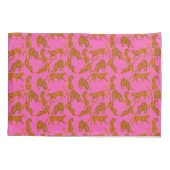 Abstracte luipaarden met rode lippen en inkomsten kussensloop (Achterkant)