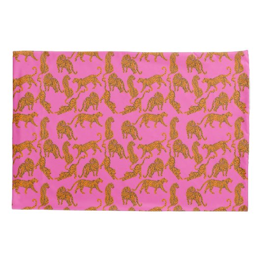 Abstracte luipaarden met rode lippen en inkomsten kussensloop (Achterkant)