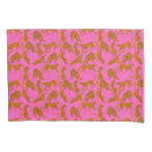 Abstracte luipaarden met rode lippen en inkomsten kussensloop (Voorkant)