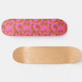 Abstracte luipaarden met rode lippen persoonlijk skateboard (Horizontaal)