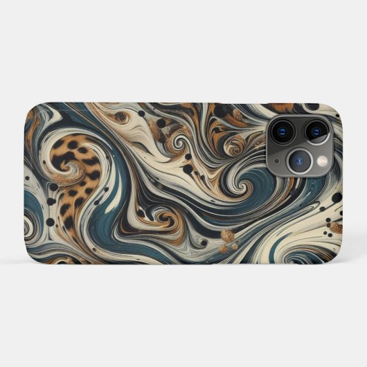 Abstracte Luipaardprint Draaikolk Case-Mate iPhone Case (Achterkant (horizontaal))