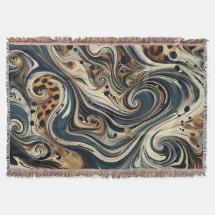 Abstracte Luipaardprint Draaikolk Deken