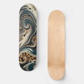 Abstracte Luipaardprint Draaikolk Persoonlijk Skateboard (Voorkant)