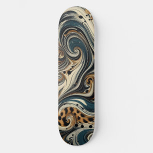 Abstracte Luipaardprint Draaikolk Persoonlijk Skateboard