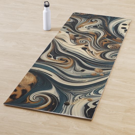 Abstracte Luipaardprint Draaikolk Yogamat (In situ)
