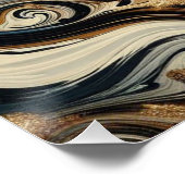 Abstracte luipaardprint wervelende glanzende poste perfect poster (Hoek)