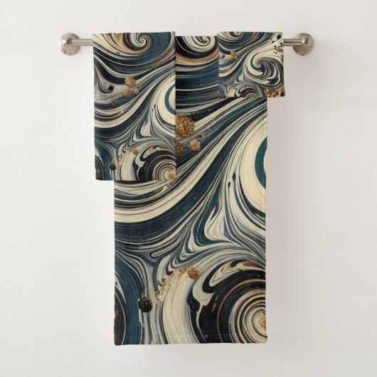 Abstracte luipaardprintdraaikolk bad handdoek (Insitu)