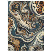 Abstracte luipaardprintdraaikolk klembord (Achterkant)
