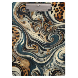 Abstracte luipaardprintdraaikolk klembord