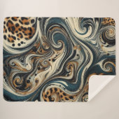 Abstracte luipaardprintdraaikolk sherpa deken (Voorkant (horizontaal))