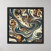 Abstracte luipaardprintwerveling canvas afdruk (Voorkant)