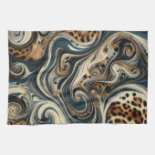 Abstracte luipaardprintwerveling theedoek (Horizontaal)