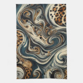 Abstracte luipaardprintwerveling theedoek (Verticaal)