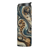 Abstracte luipaardprintwerveling thermosbeker (Gedraaid links)