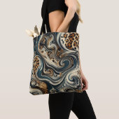 Abstracte luipaardprintwerveling tote bag (Dichtbij)